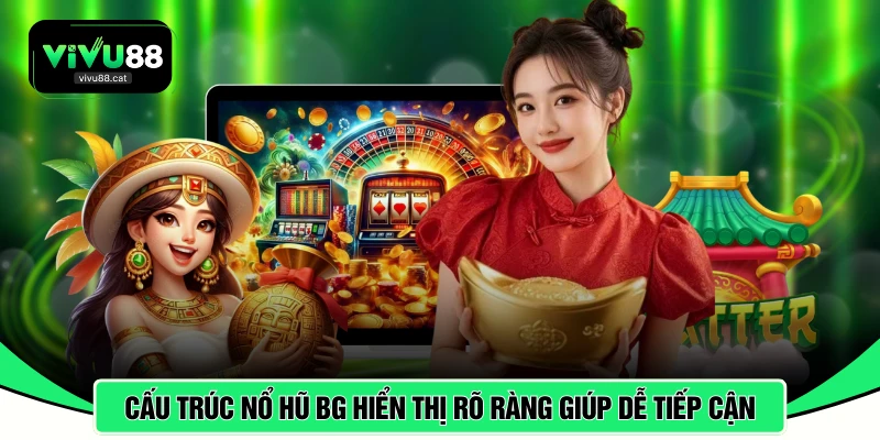 Cấu trúc nổ hũ BG hiển thị rõ ràng là nền tảng giúp dễ tiếp cận 